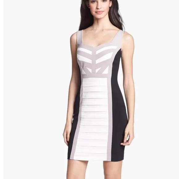 Colorblock shutter pleat body con dress NWT - Picture 10 of 10